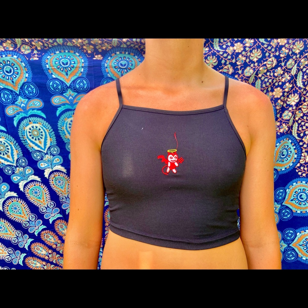 black devil crop top